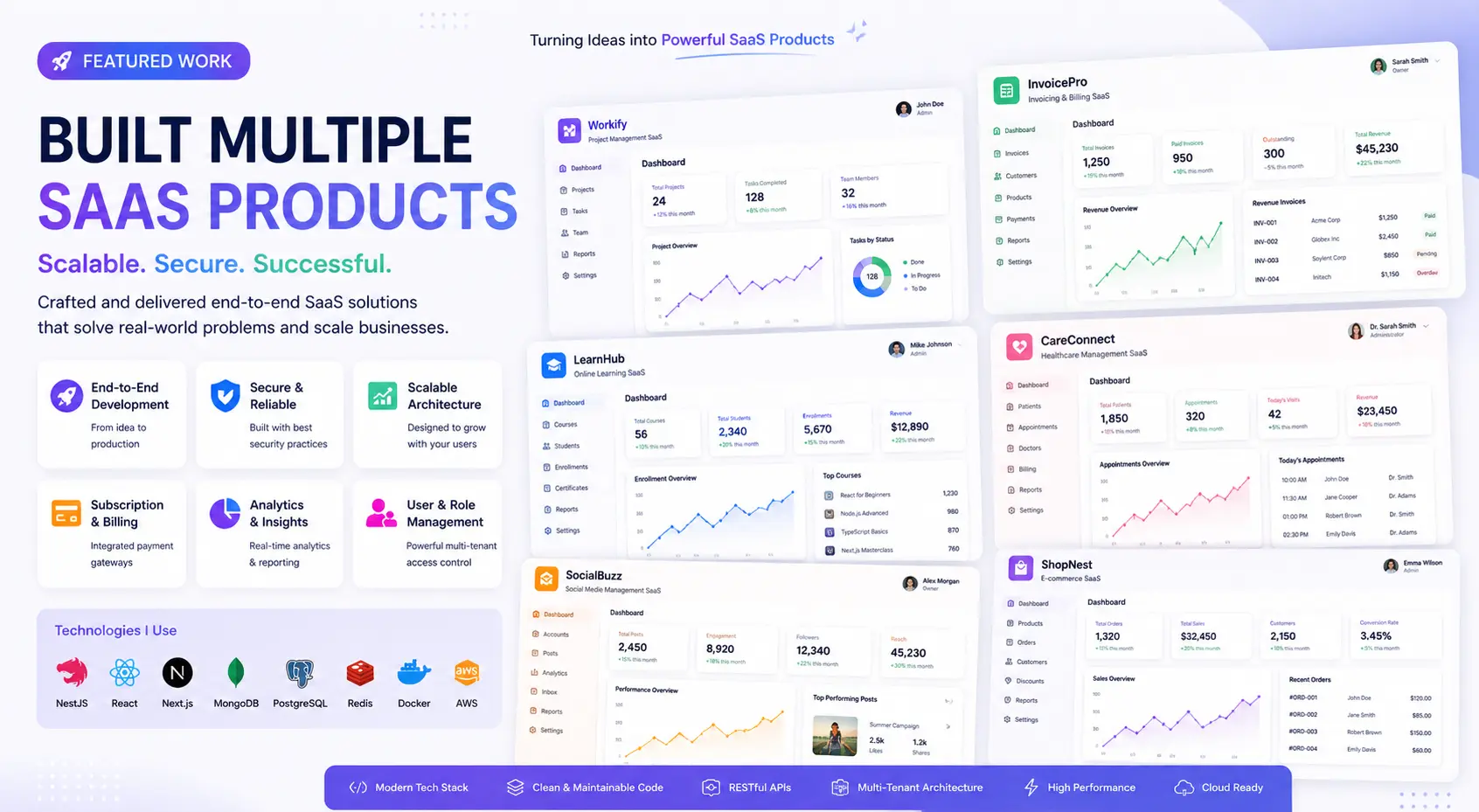 End-to-End SaaS Engineering Scaling Ideas to Production